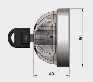 Dimensions et schéma du Saturn Evo Daken serrure antivol pour véhicule utilitaire