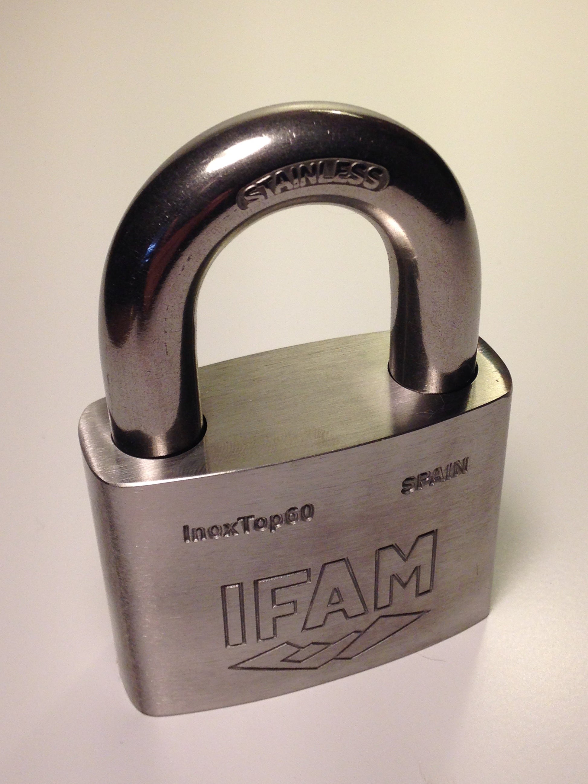 Cadenas inox INOX TOP 60 antivol pour  coffre de bateau et conteneur