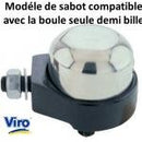 Demi bille de rechange 4221 500 pour sabot Viro Demi bille 4221