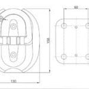 Anneau d'ancrage IFAM AS1 pour la fixation au sol des chaines Antivols de motos et scooters