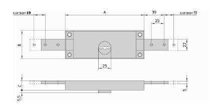 SERRURE DOUBLE PANNETON VIRO 2201 pour Rideaux Métalliques