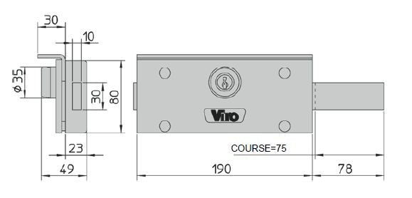 Serrure HAUTE SÉCURITÉ VIRO 4201 pour Rideaux Métalliques