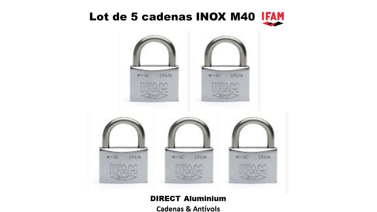 Lot de 5 Cadenas INOX M-30 Marine IFAM