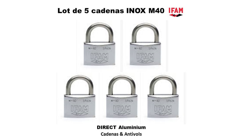 Lot de 5 Cadenas INOX M-30 Marine IFAM