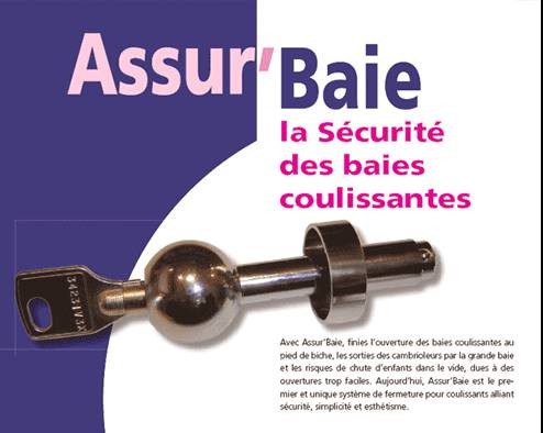 Assur-baie, Antivol pour fenêtres et baies coulissantes TEINTE LAQUE BLANC