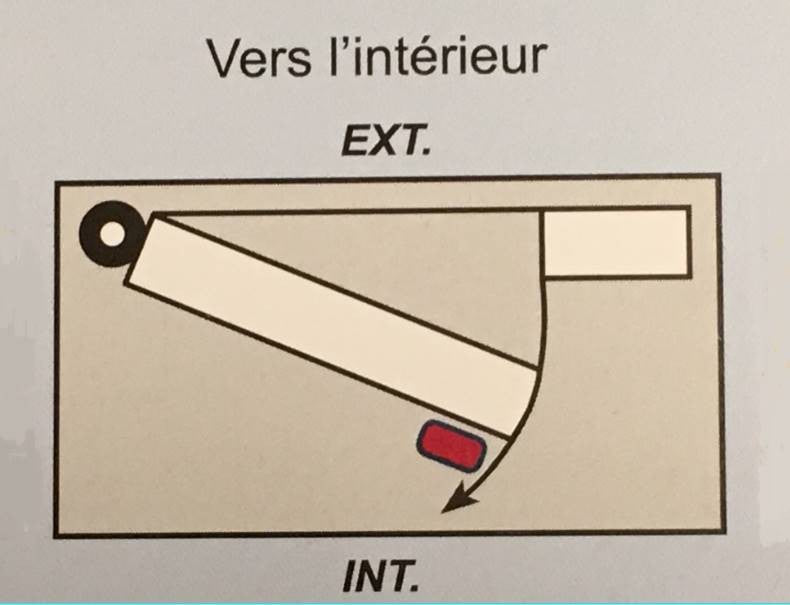 Serrure electrique VIRO V8972 V97 DROITE avec bouton 12 volts CA, réglable de 50 a 80 mm