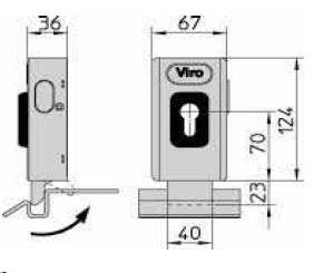 Serrure electrique VIRO V06 Ref 1.7918 avec gâche au sol