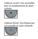 CADENAS Blindé Viro pour demi cylindre 4117.MC PANZER AXE 12 mm